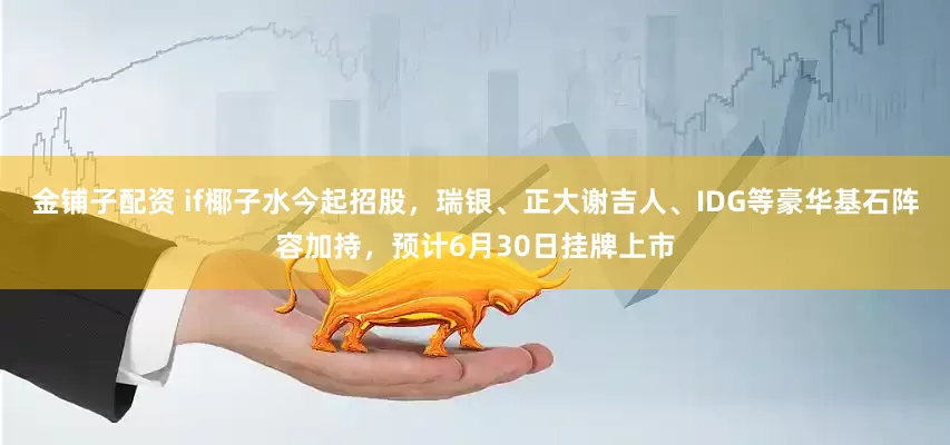 金铺子配资 if椰子水今起招股，瑞银、正大谢吉人、IDG等豪华基石阵容加持，预计6月30日挂牌上市