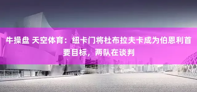 牛操盘 天空体育：纽卡门将杜布拉夫卡成为伯恩利首要目标，两队在谈判