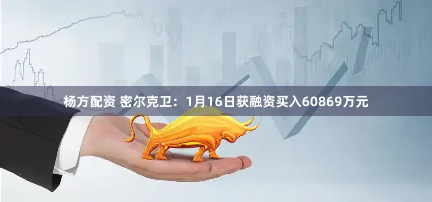 杨方配资 密尔克卫：1月16日获融资买入60869万元